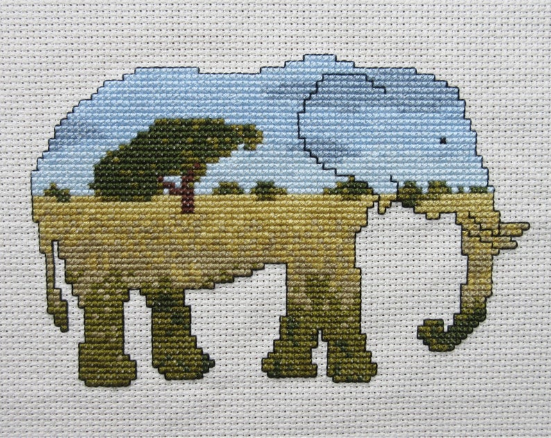 Elephant Cross Stitch Pattern Printable Cross Stitch Pattern Etsy UK