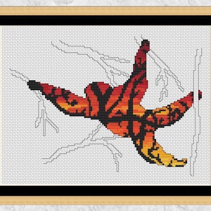 Orangutan cross stitch pattern, Animals at Home rainforest ape, wildlife counted cross stitch chart, printable instant download PDF
