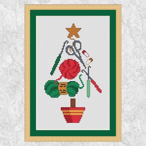 Crochet Christmas Tree cross stitch pattern, instant download PDF