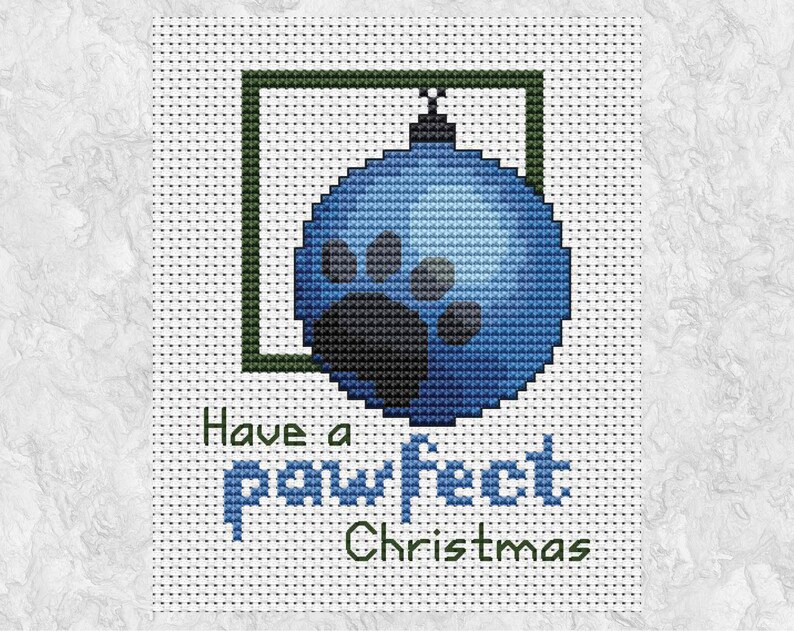 Christmas Card Cross Stitch Patterns 2 Design Variations Etsy
