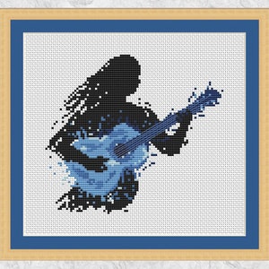 Thunderbird Bass Guitar Cross Stitch Pattern