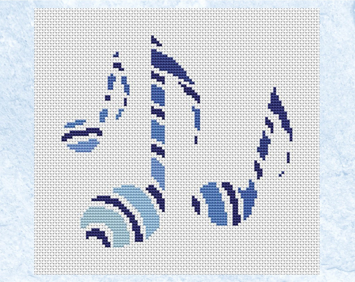 Music cross stitch pattern modern musical notes counted cross - Etsy Italia