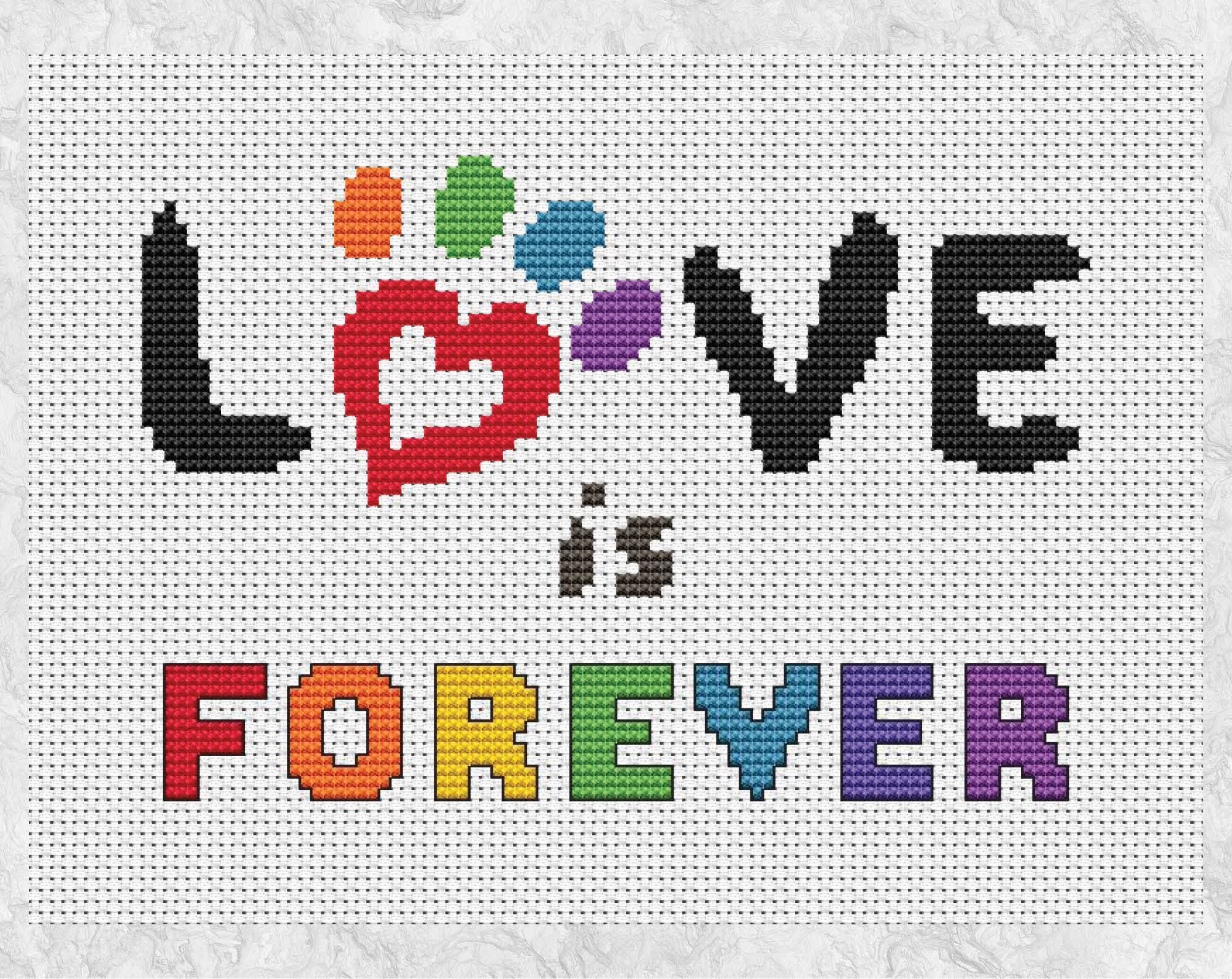 Pet Memorial Cross Stitch Pattern Love is Forever Dog or Cat Etsy