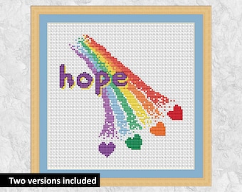 Rainbow of Hope cross stitch pattern - please read description before purchasing