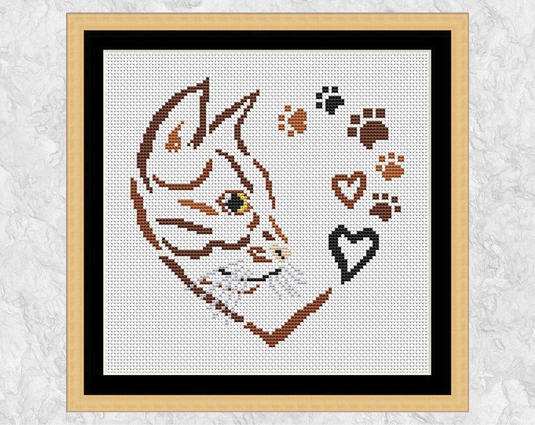 版画 TABBY Heart and Chain Maya's Grace Paw Print Heart Necklace for Dog and Cat Lovers
