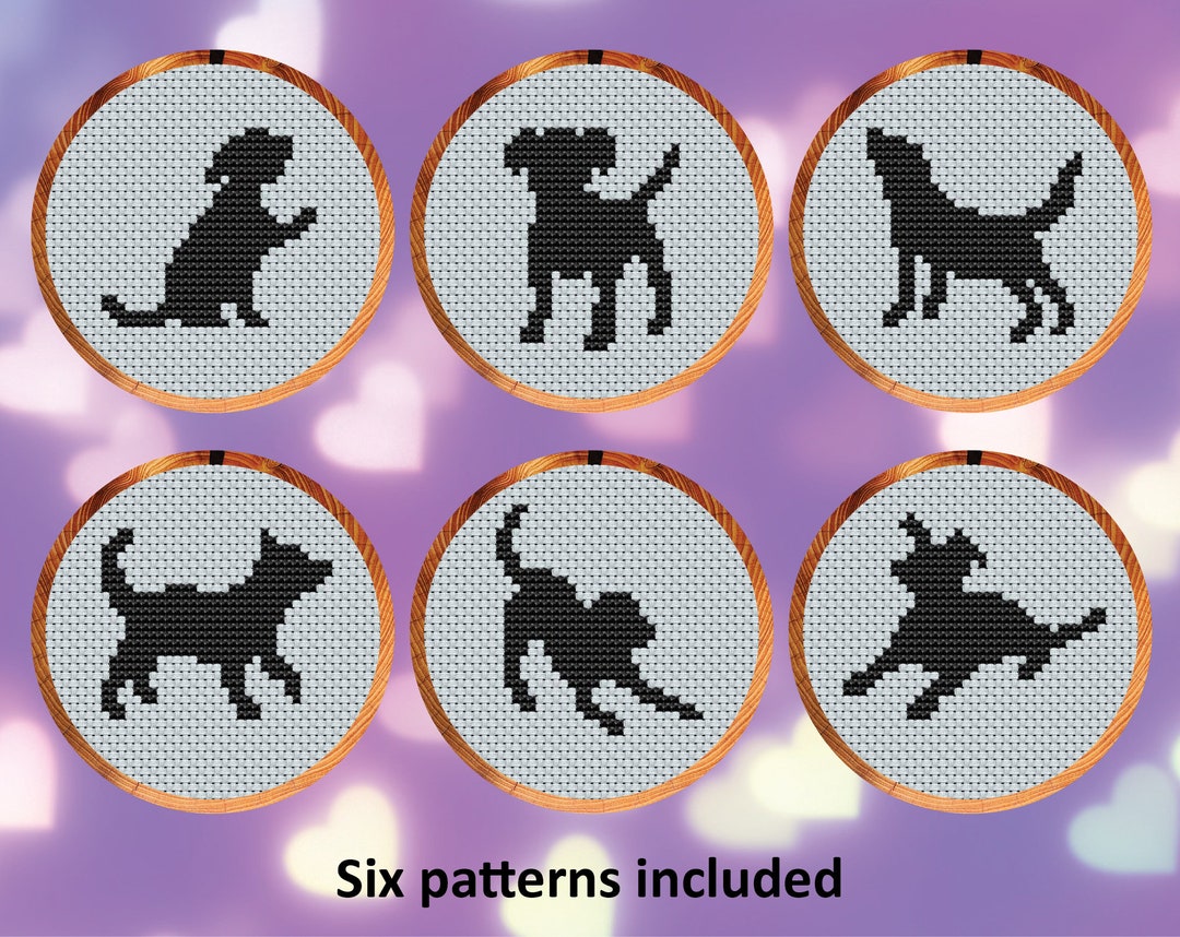 Dogs Silhouettes Cross Stitch Patterns, Set of Six Mini Patterns for Cards or Ornaments, Instant Download PDF - Etsy dogs-silhouettes-cross-stitch-patterns-set-of-six-mini-patterns-for-cards-or-ornaments-instant-download-pdf-etsy