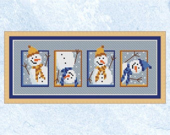 Snowman Cross Stitch Pattern Instant Download - Etsy