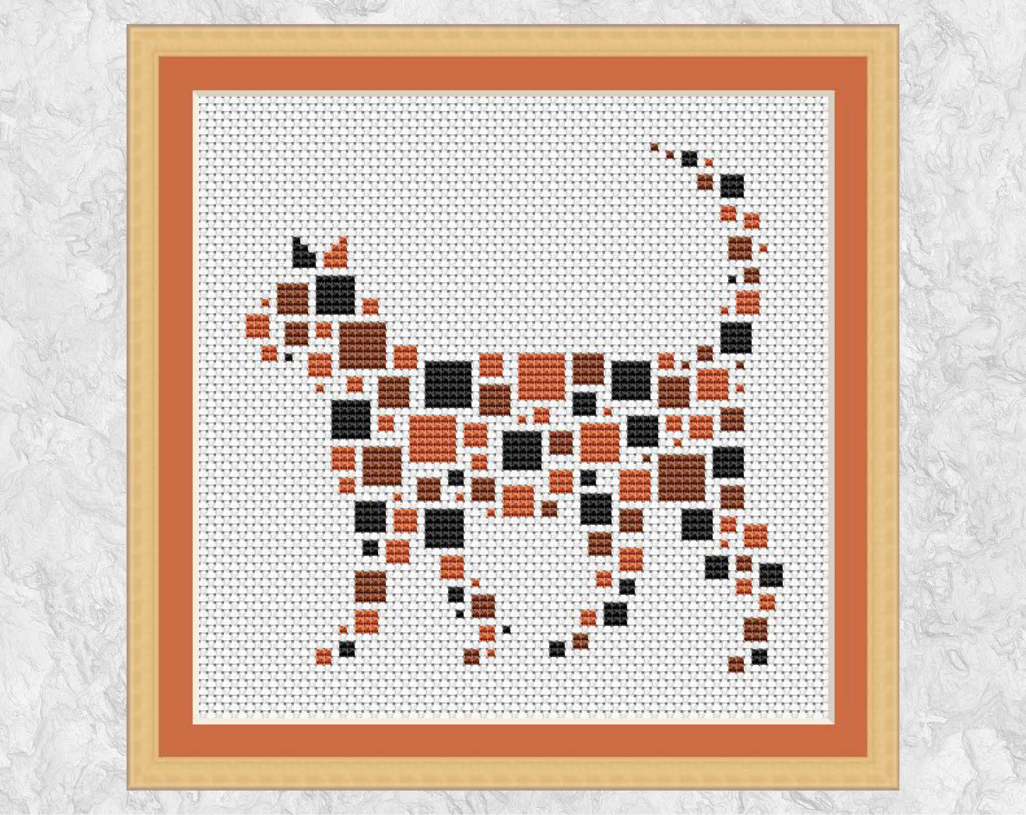 Geometric Cat Cross Stitch Pattern Simple Modern Quick and - Etsy Israel