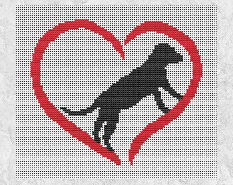 Dog Cross Stitch Pattern Modern Dog Counted Cross Stitch Etsy UK