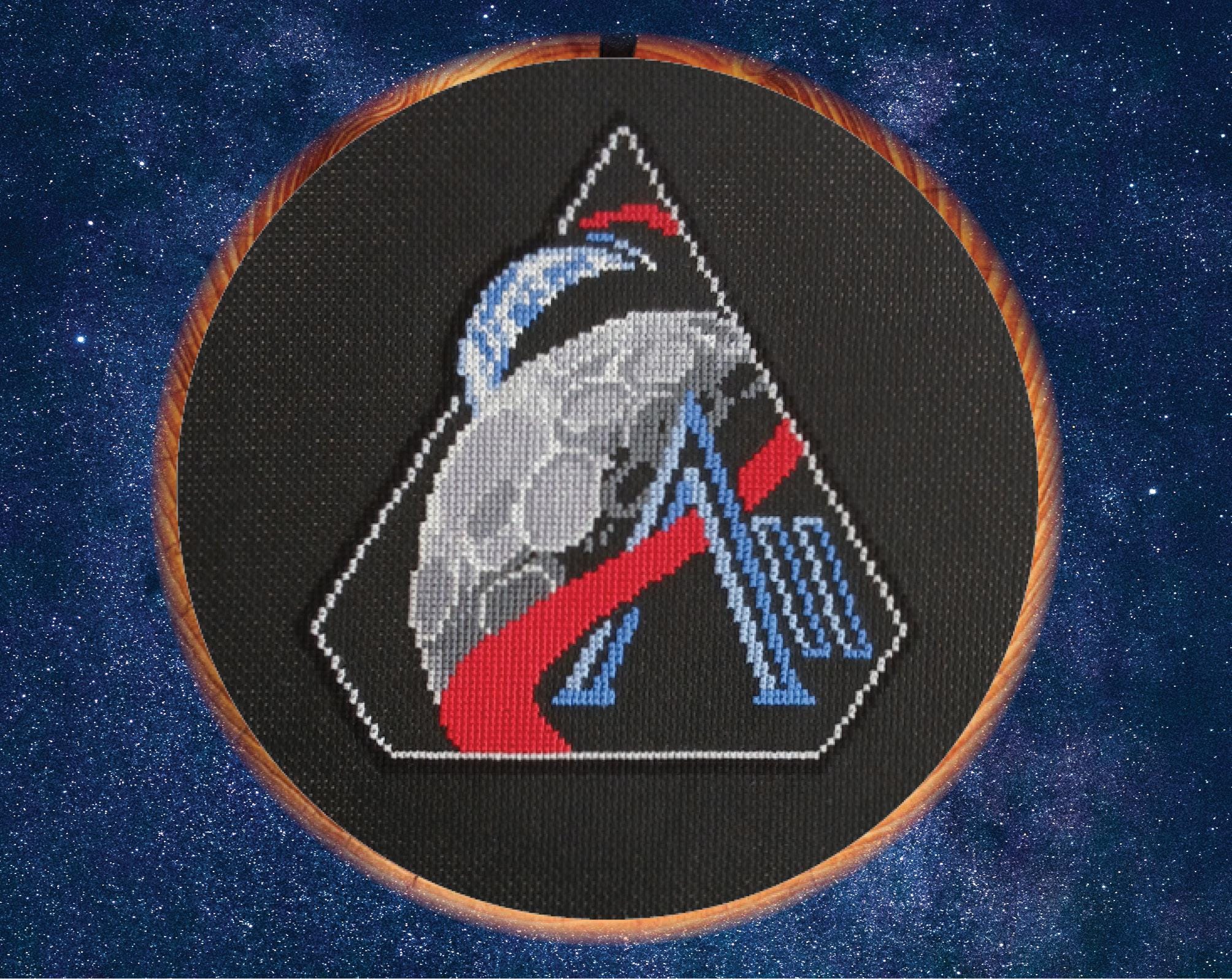 Artemis II NASA Mission Patch Cross Stitch Pattern PDF - Etsy