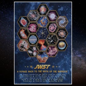 Wonders of the James Webb Space Telescope cross stitch pattern - previous Stitchalong - instant download PDF