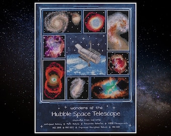 Wonders of the Hubble Space Telescope cross stitch pattern - previous Stitchalong - instant download PDF