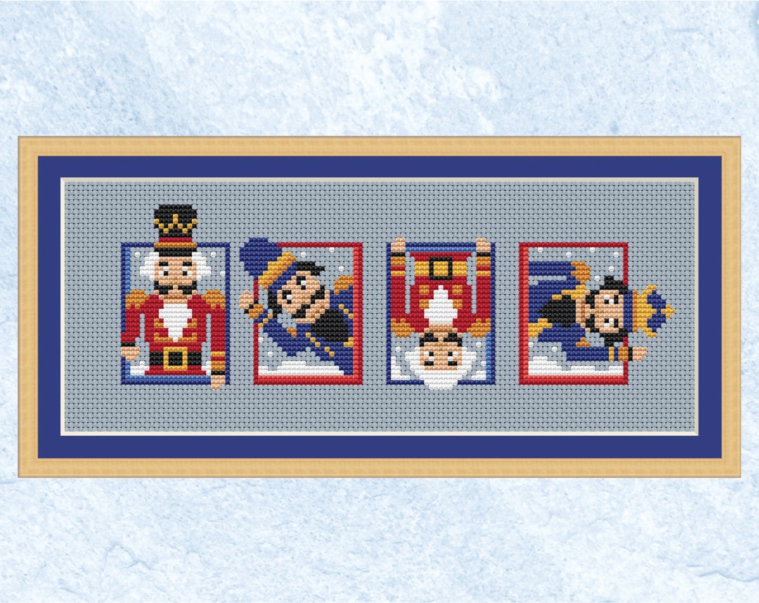 Set of Nutcrackers Cross Stitch Pattern Stitch as a Single Picture or