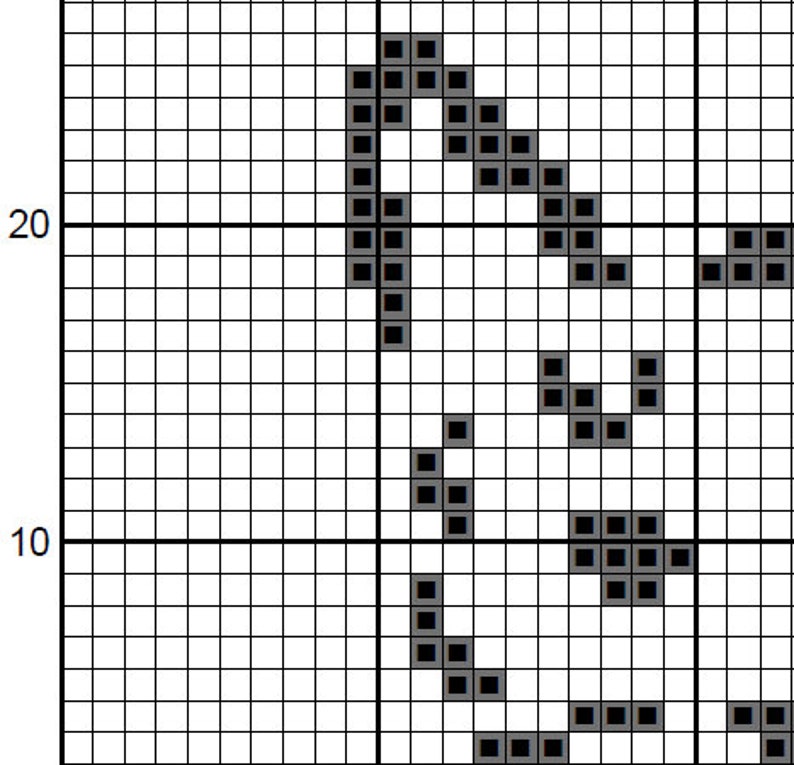 Cat cross stitch pattern, easy quick cat silhouette design, monochrome, pet lover gift, instant download PDF image 4
