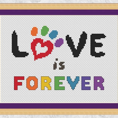 Boho Rainbow Bridge Cross Stitch Pattern Dog Memorial Cat Etsy UK