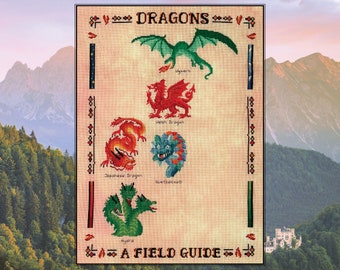 Dragons: A Field Guide Stitchalong, Fantasy SAL - ***please read full description before purchasing***