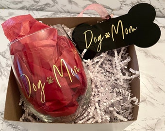 Caja de regalo de mamá del perro, caja del perro del día de las madres, cesta de regalo del perro del día de las madres, regalo del día del perro, regalo del día de las madres