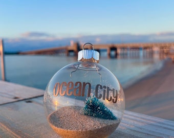 Ocean City Customized Christmas Ornament  - FREE SHIPPING!