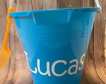 Cubos de playa personalizados para niños • Cubos de playa • Regalo personalizado para niños • Regalo de playa personalizado