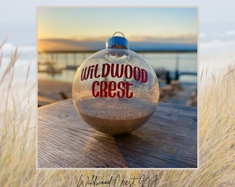 Wildwood Crest, NJ Custom Christmas Ornament Jersey Shore  - FREE SHIPPING!