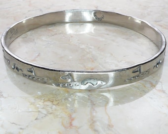 Vintage Sterling Silver, Cuff Bracelet, Nautical Jewelry, Sailboat Jewelry, Sterling Silver Bracelet, Bangle Bracelet, Sailboat Gift