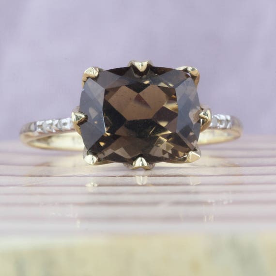 chocolate topaz ring