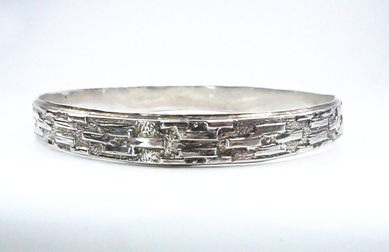 Vintage Sterling Silver, Cuff Bracelet, Hecho En Mexico, Mexican Sterling Silver Bracelet, Silver Bangle Bracelet, Gift For Mom image 3