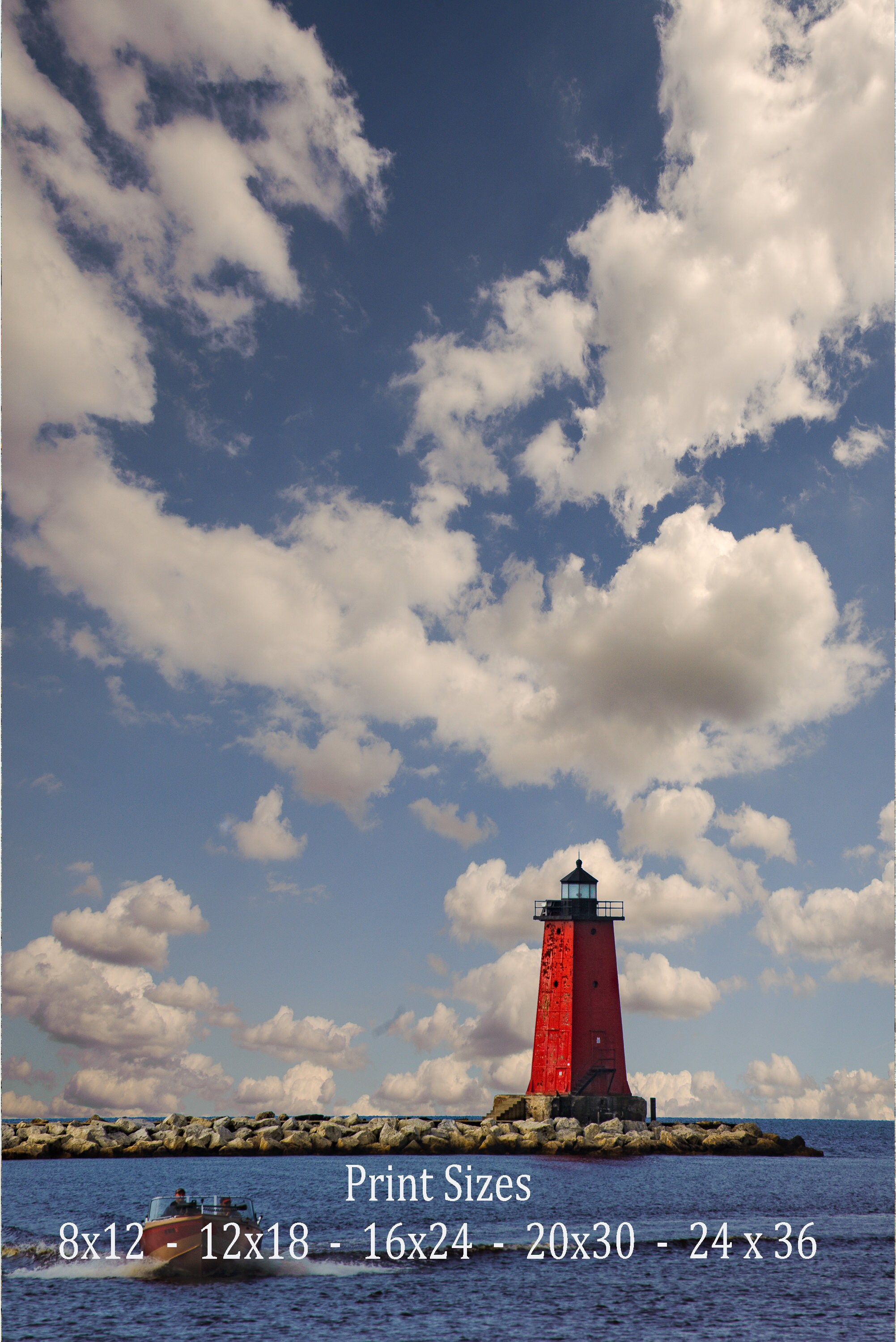 Michigan Lighthouse Photo Manistique Lighthouse Michigan | Etsy