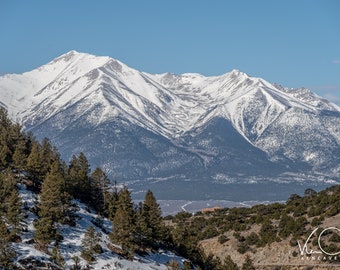 Colorado Landscape, Mount Princeton, Colorado Photo, Independence Pass, Travel Photo, Mountain Photo, Canvas Print, Home Decor, Rockies