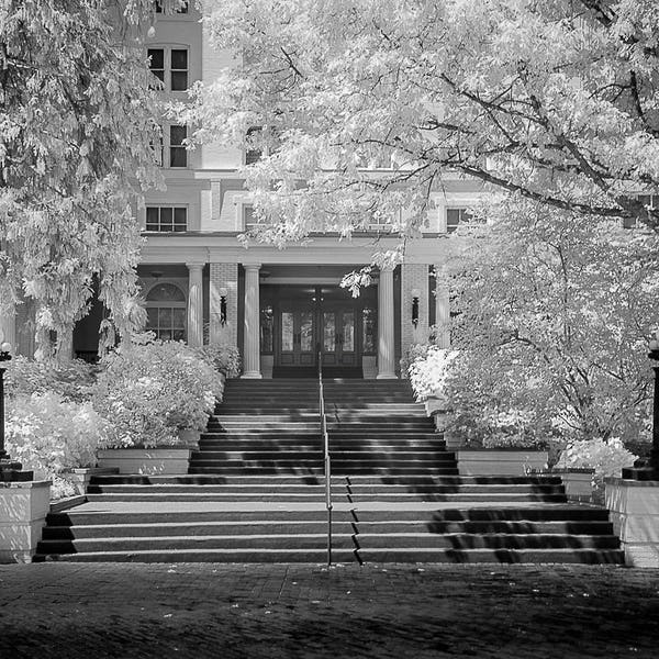 West Baden Hotel, Hotel, Door, Black and White Print, Indiana Decor, West Baden Spa, Travel Photograph