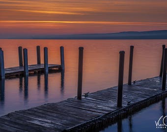 Lake Superior, Great Lakes, Sunrise Photograph, Michigan Photo,  Lake House Decor, Lake Decor, Upper Pensinsula