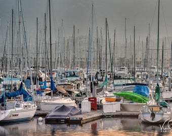 Santa Barbara, Boat Photography, Marina, Nautical Photography, Santa Barbara Print, Boat Photo, Nautical wall Art, Sailboat Photo,