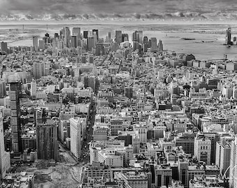 New York City Skyline Print, Wall Art on Canvas or Print, Home Decor on Metal, Fine Art Photography, New York Photo, New York Print,