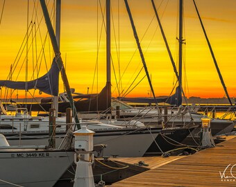 Boat Photo, Marina Photo, Marina of Boats at sunrise, Boat Marina Photo, Nautical Photo, Marina sunrise