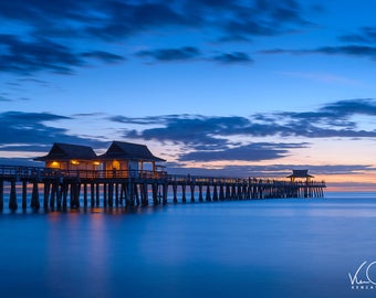 Florida Photo, Naples Florida, Naples Photo, Florida Print, Florida Sunset, Florida Decor, Florida Art, Seascape, Naples Pier, Naples Art