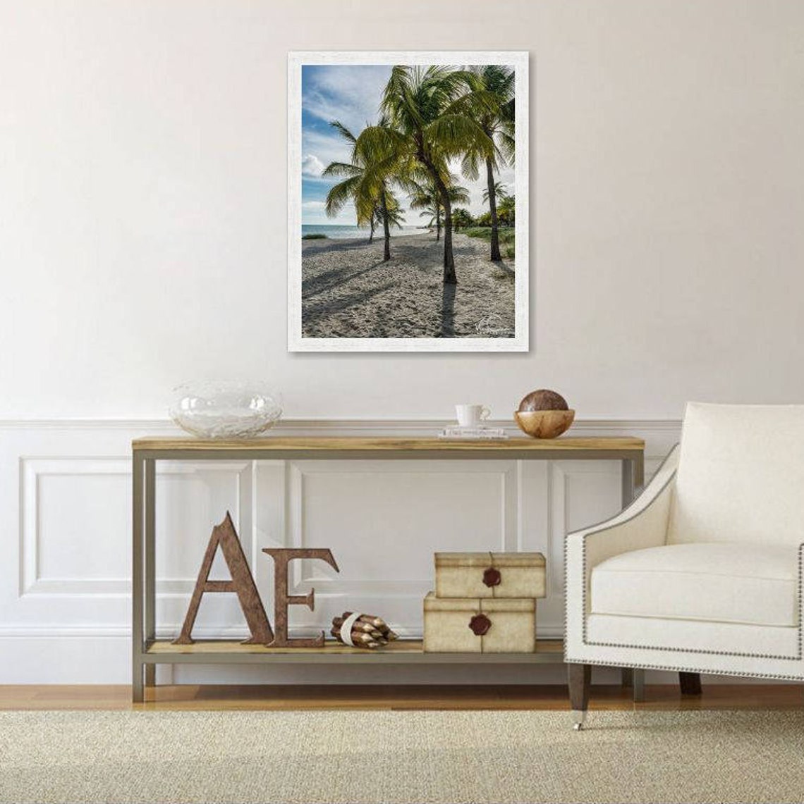 Key West Palm Tree Print, Key West Florida Wall Decor, Florida Keys