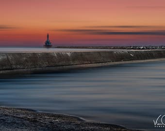 Michigan Lighthouse Fine Art Print, Michigan Fine Art Photo, Lighthouse Photo, Michigan Lighthouse, Lighthouse Print