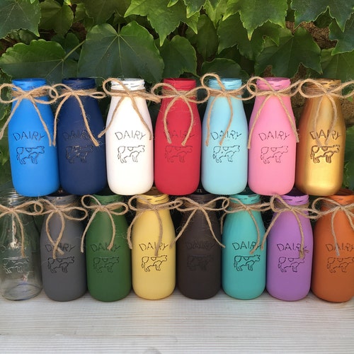 Dairy Bottle Milk Bottle Kitchen Decor Wedding Decor Etsy