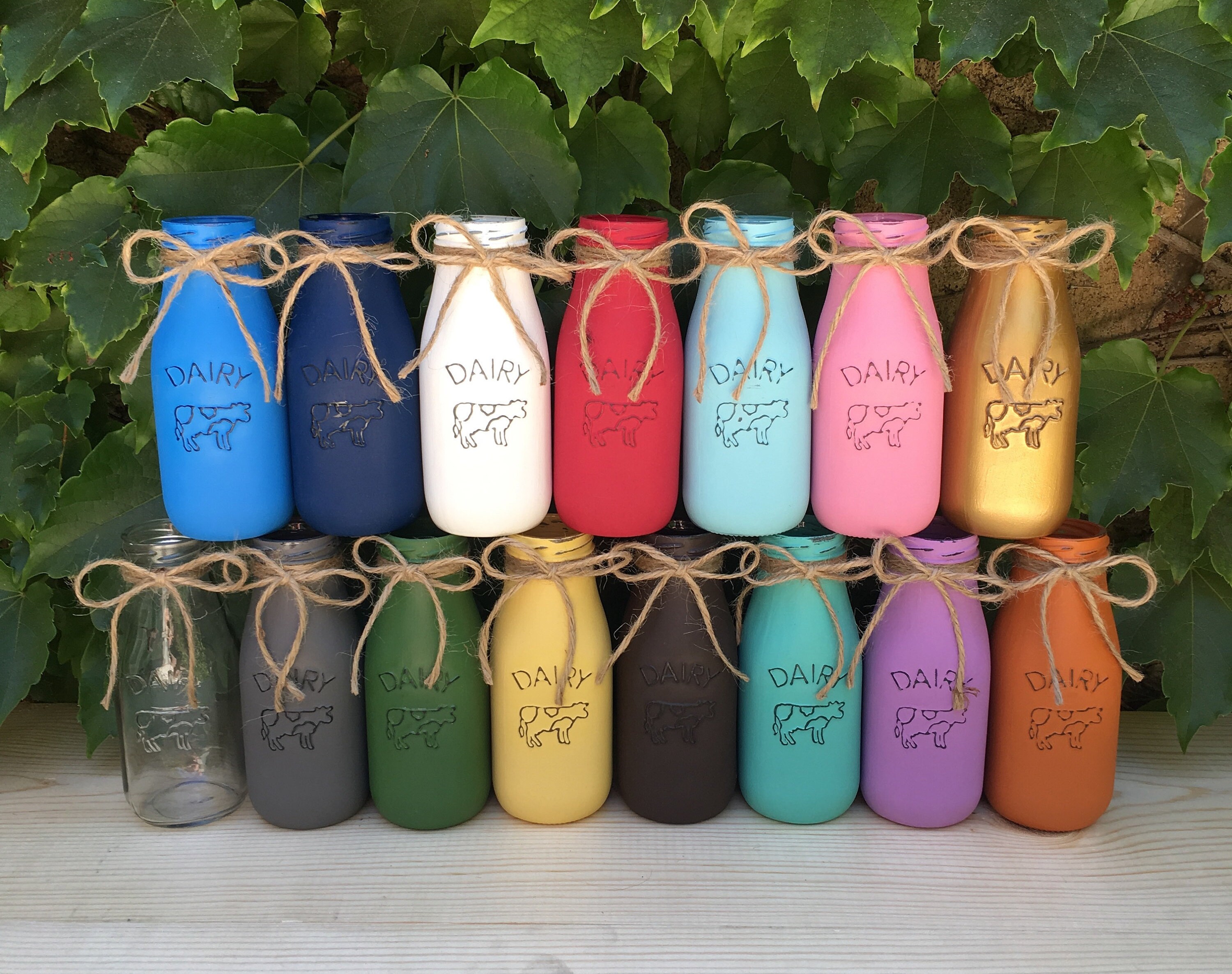 Dairy Bottle Milk Bottle Kitchen Decor Wedding Decor Etsy