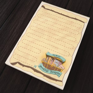Stationery Inspired Craft Chest Notepad | A6 Stationery Notepad | To do List | A6 Stationary Pad | 50 Recycled Sheets