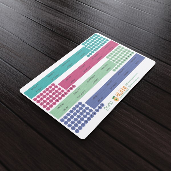 A5 EC Colours Monthly Monday - Sunday Change Strips and Date Dots (Choose 4 Months)