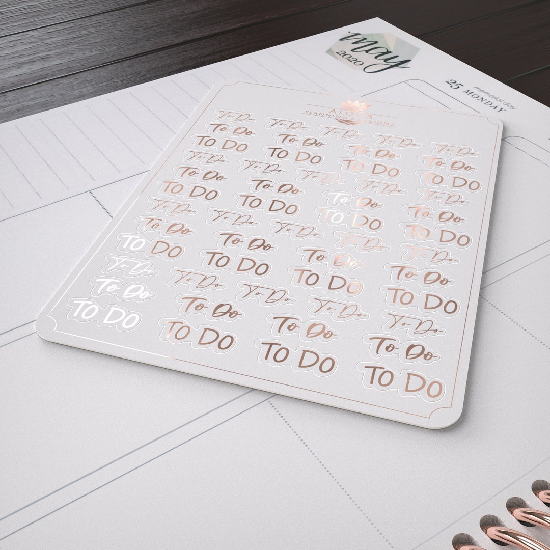 To Do Scripts choice of Foil - Etsy Singapore