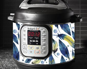 Instant Pot Magnetic Skin - Blue Feathers