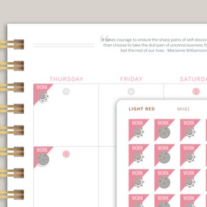 Morning and Night Work Shift Planner Stickers for Makse Life Planner MH61