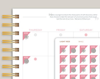 Morning and Night Work Shift Planner Stickers for Makse Life Planner MH61