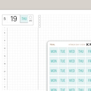 2 Tone tägliche Ansicht Tag der Woche umfasst für 2022 Hobonichi Cousin HTM14