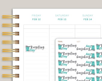 Recycling Day Icon Planner Sticker for MakseLife Planner U27