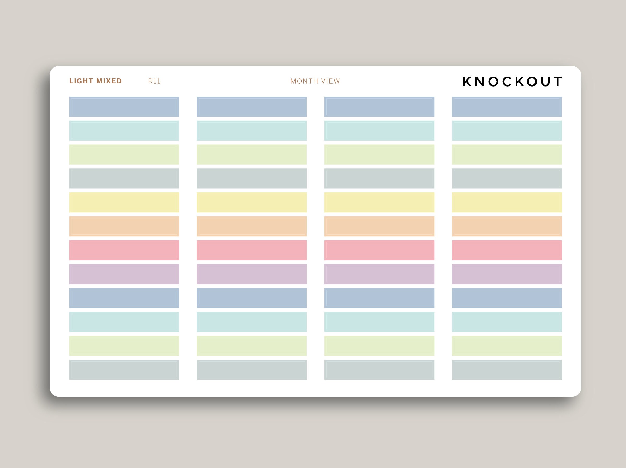 Matte Transparent Monthly Label Planner Stickers for Makselife Planner ...