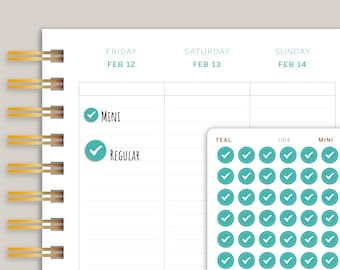 Checkmark Bullet Journal Circle Planner Stickers for Makse Life Planner U64