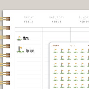 Golf / Putting Green Sport Planner Stickers FQ13